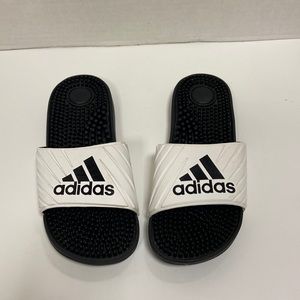 Adidas Slides white and black women size 7